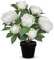 Oairse Pivoine artificielle en pot réaliste en soie pour décoration d'intérieur, pivoines blanches artificielles avec pot de décoration florale pour mariage, salon, chambre à coucher, bureau, centre