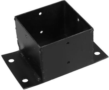 Gadpiparty Metal Zaunpfostenhalterung Für Stahlpfosten Robuste Bodenanker-basis Für Stabile Terrassengeländer Und Einfache Installation Ohne Graben Für Garten Und Außenbereich