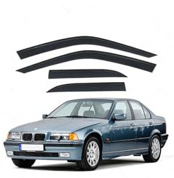 FFSWQAZ4A1 Windabweiser Autofenster für BMW 3 Series MK3-E36 1990-2000, Car Window Rain Cover Deflectors Decoration Car Accessories