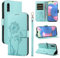 Bravoday Handyhülle für Samsung Galaxy A50 / A30S / A50S Hülle, Premium PU Lederhülle Klappbar Tasche Klapphülle mit Magnet Kartenfach Standfunktion Schutzhülle für Galaxy A50 / A30S / A50S, Grün