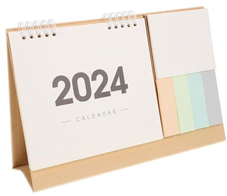 STOBOK Tischkalender Aufklappbarer für Schreibtisch Dekoratives Planungswerkzeug mit Dicken Seitenpapier für Notizen und Termine