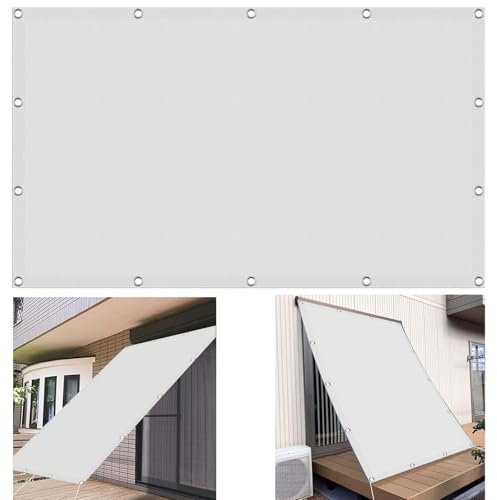 Voile d'ombrage Rectangulaire 180 x 180 cm 98% UV Protection, Polyester, Durable, Toile Solaire Voile d'ombrage avec Cordons et Oeillets pour Pergola/Patio Lawn/Carport,Blanc