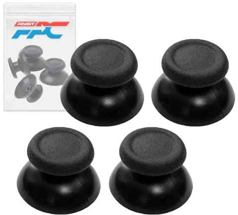 Lot de 4 joysticks analogiques de rechange compatibles avec les manettes Sony Playstation 4 (PS4) Noir