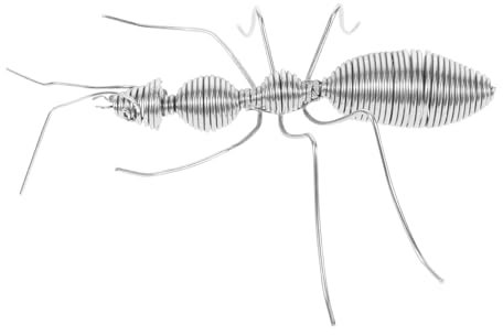 BESTYASH Adornos De Hormigas De Acero Inoxidable Arte Creativo De Metal para Jardín Decoración De Patio Figuras Pequeñas para Estanterías Adornos para Escritorio Estatuas Decorativas De Hor