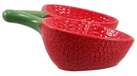 UKCOCO Bol Céramique Forme De Fraise Vaisselle Décorative Japonaise Assiette pour Sashimi Et Salades pour Diverses Occasions Facile à Nettoyer