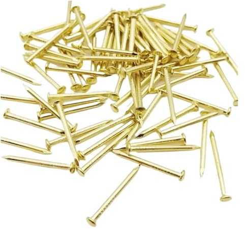 Tiny Brass Nails, 200pcs Diameter 1.2mm 1.5mm 1.8mm Mini Round Head Iron Nails for Jewelry Box Hinge(1.5x30mm)