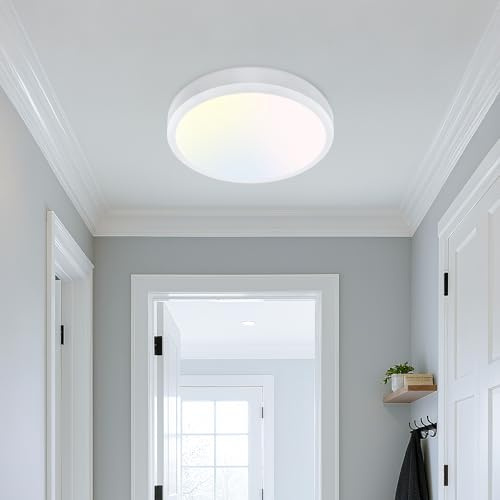 libtit 8W Bathroom Lights, 12CM Small Led Ceiling Light Waterproof, 3000K/4000K/6000K Round Flush Ceiling Lighting for Toilet Bulkhead Hallway Utility Room Kitchen