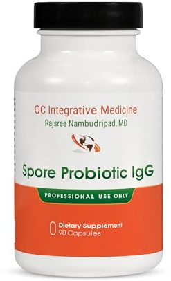 Spore Probiotic IgG by Dr. Rajsree, MD | Spore-Based Probiotic & IgG for Gut Barrier & Immune Support | 3 Bacillus Strains + Bovine Immunoglobulins | 90 Capsules