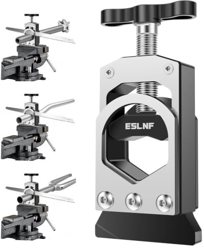 Bike Fork Cutting Guide, 9-37mm Adjustable Steerer Tube Saw Jig for Round & Aero Tubes, Heavy-Duty Aluminium & Stainless Steel Cutter for Carbon Fibre Handlebars & Seatposts (Fits 1.3mm Blades)