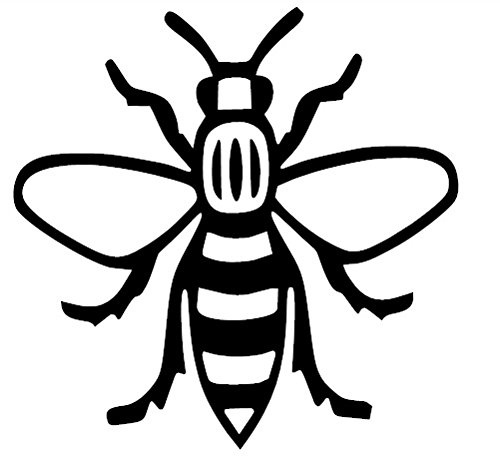 Manchester Bee Any Colour Decal Sticker Vinyl Bumper Window