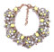 Zthread Collier plastron plastron coloré en cristal de verre pour femme Accessoires de mode, One Size, Cristal-métal, Strass