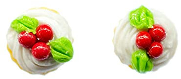 Miniblings Cupcake Kuchen Ohrstecker Törtchen Küchlein Torte Süßes Kirsche - Handmade Modeschmuck I Ohrringe Stecker Ohrschmuck