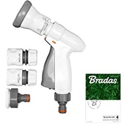 Bradas Set mit Spritzbrause Schnellkupplungen Bewässerungsset Sprühpistole White LINE 4543
