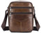 MANNUOSI Homme Sacs bandoulière cuir veritable Sacs business vintage Sacs à dos porté travers Pochettes Sacs à main voyage multifonctionnel marron3