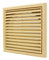 100mm Beige Sturdy Anti Condensation Anti Wasps Slugs Spiders Bugs Out Easy to Fit Fixed Blade Ventilation Louvre with Built in Bug Screen for Extractor Fan Tumble Dryer or Cooker Hood Kits