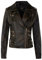 Infinity Leather Damen Retro Schwarz Abreiben 100% Nappaleder Bikerjacke XL
