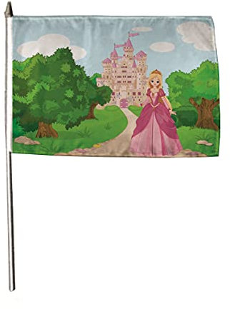 U24 Flagge Fahne Stockflagge Kinder Prinzessin 30 x 45 cm Stockfahne 3er Pack