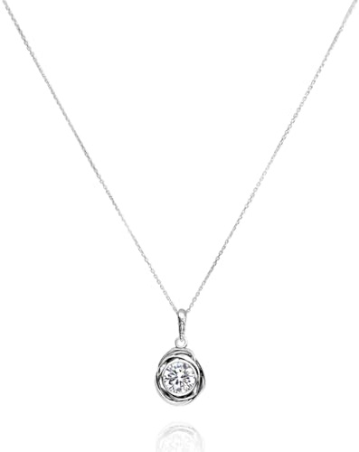 JEAN RACHEL JEWELRY 925 Sterling Silber Damen Halskette Draht-Wrap mit Zirkonia und Edelstein (Aquamarin/Rauchquarz/Granat/Rosa/Citrin) hypoallergen nickelfrei bleifrei handgefertigt Statement
