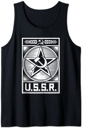 USSR UDSSR Sowjetunion Flagge Hammer Sichel Stern Russland Tank Top