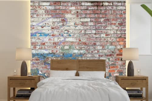 Papier peint Brique - Street Art - Mur Papier peint photo 240x240 cm Papier peint imprimé