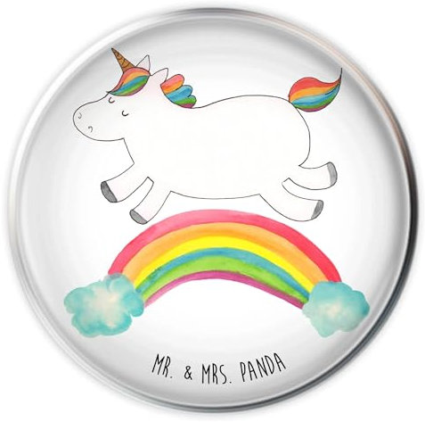 Mr. & Mrs. Panda Waschbecken Stöpsel Einhorn Regenbogen - Geschenk, Glitzer, Abflussstöpsel, Einhörner, Ablaufgarnitur, Waschbecken Stopfen, Einhorn