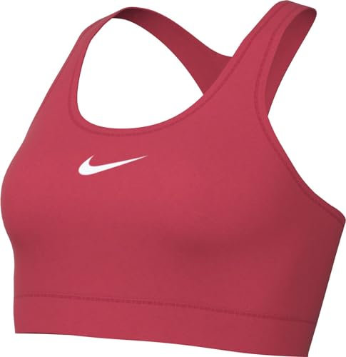 Nike Damen Sport-BH W Nk Swsh Med SPT Bra, Rot, DX6821-648, L