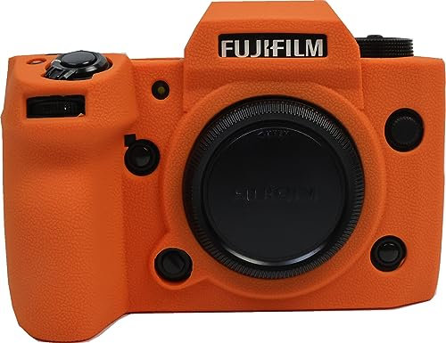 X-H2 Case, Zakao Soft Silicone Bag Lightweight Slim Skin Rubber Protective Digital Camera Case Cover for Fujifilm Fuji X-H2 XH2 (Orange)