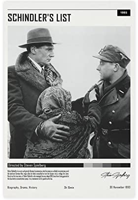Filmposter Schindlers Liste, Poster, Leinwand, Poster, Schlafzimmer, Dekoration, Sport, Landschaft, Büro, Raumdekoration, Geschenk, ungerahmt, 30 x 45 cm