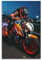 WARL Motorrad Super Bike Poster für KTM 1290 Super Duke R Rennwagen, dekoratives Gemälde, Leinwand-Kunstbild, 40 x 60 cm