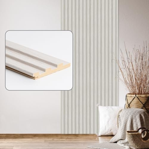 Wandpaneele & Deckenpaneele Desiwa 6er-Set in Eiche Weiß 10,7x130 cm Holzoptik Holz MDF Holzpaneele