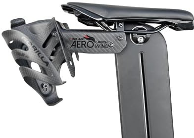 XLAB AERO Carbon Wing System Gorilla Rear Hydration with HIGH Grip Cages for Triathlon Road and Mountain Bikes (Matte Black Cage)