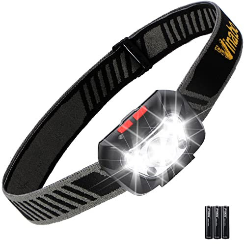 Vinabo Linterna Frontal,Potente Linterna Frontal de 6 Modos, Linterna Frontal LED ultra Potente Ajustable en 30°, Linterna LED de 500 LM para Lectura, Ciclismo, Correr