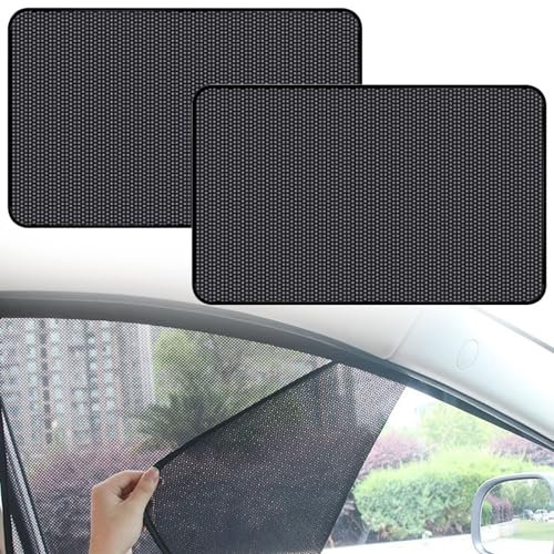 Sonnenschutz fürs Auto Vorhang,2er Set Sonnenschutz Auto,Magnetisch Sonnenschutz Vorhang,UV-Schutz Wärmeisoliert,Schutz der Privatsphäre,Seitenscheibe Universal für Personenkraftwagen