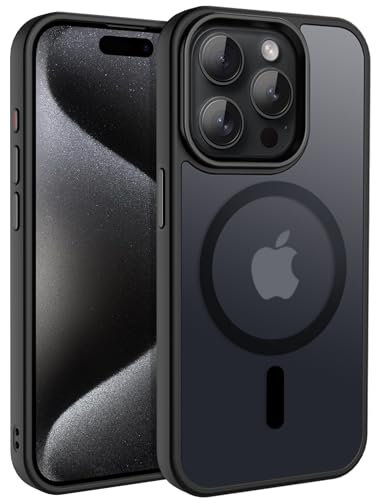 CACOE for iPhone 15 Pro Max Case with Camera Protection, Compatible with MagSafe, Shockproof Scratch-Resistant Magnetic Back Phone Cover for iPhone 15 Pro Max Case