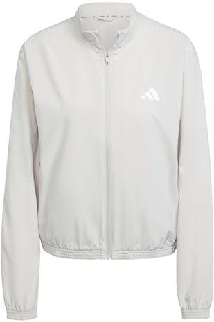 adidas Femme Train Essentials 3-Stripes Woven Warm Up Jacket, Wonder Alumina/White, L