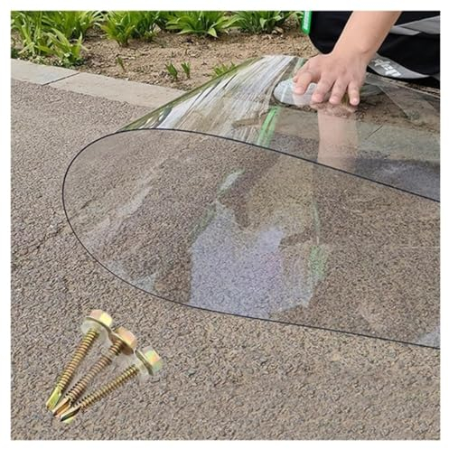 Rygcrud Polycarbonat-Dachplatte, Klar Kunststoffplatten - Vordachabdeckungen Für Außen Gewächshaus Schuppen Verkleidung, Glas-Ersatz, Leichtes Schneiden (Farbe : 2mm, Größe : 5x13.1ft)