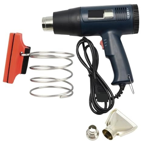 Heat Gun Vinyl Wrap Car Accessories Hot Air Heat Gun With Support Bracket Magnet Holder Carbon Fiber Film Sticker Install Tool Set For Shrinking PVC, Crafts, Paint Stripping, Car Fi