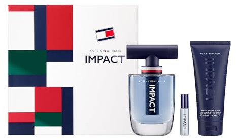 Tommy Hilfiger Impact Gift Set for Men (Eau de Toilette 100ml + 4ml+ Body Wash 100ml)