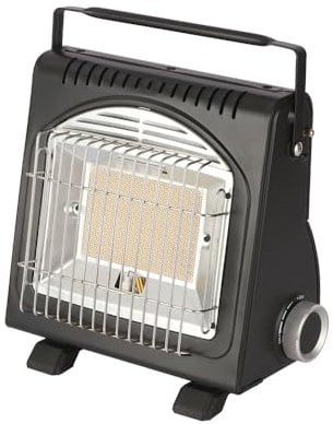Portable Butane Heater 1.7kW - Compact Outdoor Gas With Piezoelectric Ignition - Infrared Ceramic Burner, Lightweight Camping for Tent, Emergency, and Outdoor Heating