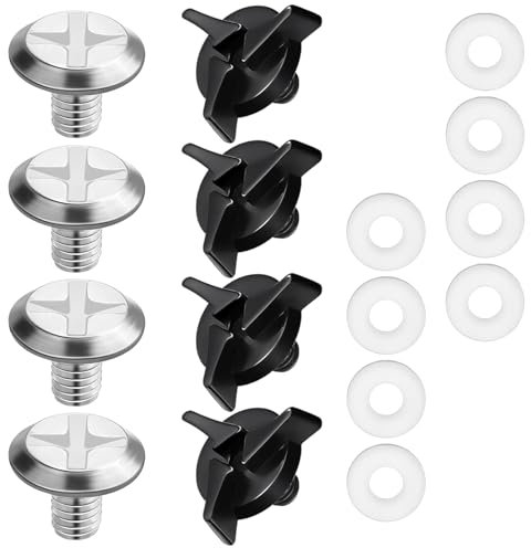 16Pcs Motorcycle Helmet Visor Screws Kit, Universal Dirt Bike Helmet Fasteners, Plastic & Alloy Motorcycle Mask Visor Clips with Washer, Helmet Visor Screws Replacement for Football Hockey Accessories