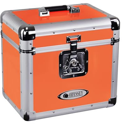 Odyssey Vintage Series Hot Rod Orange 12 Vinyl Records or LP Case, Holds 70 PCS