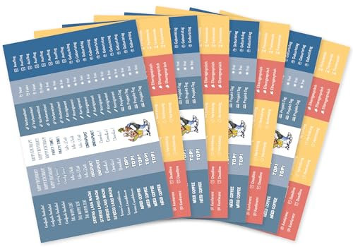 Häfft® 8x Lehrer-Planer Sticker für A5+ & A4+, Aufkleber für Lehrerkalender zur Unterrichtsvorbereitung - nachhaltiges Papier & klimafreundlicher Druck