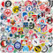 105 PCS Football Stickers, Football Club Team Vinyl PVC Waterproof Stickers for Water Bottles, Scrapbooking, Laptops, Luggage Gifts for Kids, Teens and Adults