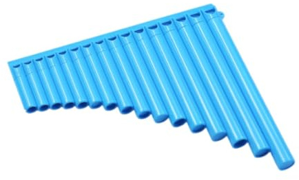 JISADER Panflöte mit 16 Rohren, Musikinstrument für Auftritte, Tragbar, C Dur für Musikenthusiasten, Blau
