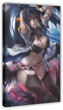 FKBALCZ Himejima Akeno Anime The High School DxD Charakter Wandkunst Deco Poster 1 Leinwandposter Schlafzimmer Dekor Landschaft Büro Zimmer Dekor Geschenk 40 x 60 cm
