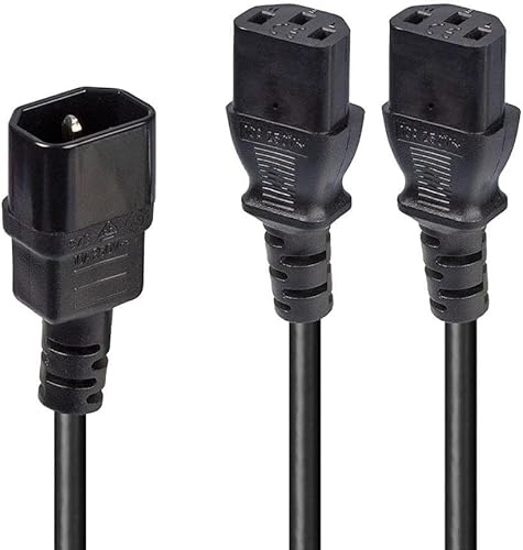 Techjar Quality Kettle Lead/Power Cord- Y Splitter 1M = 3 Foot (1 Meter/ 3 Foot)