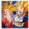 Dragonball Z Vegeta Leinwandbild in 60x60cm Made in Germany! Preiswerter fertig gerahmter Kunst-Druck zum Aufhängen - tolles und einzigartiges Motiv. Kein Poster oder Plakat!