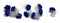 10 x Rosen auf Haarklammer - Brauthaarschmuck - Rosenhaarklammern - Blau
