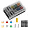 DEHAO 12-Fach Sicherungshalter inkl. 12pcs Standard Auto Sicherungen, Sicherungskasten Sicherungsdose Sicherungsträger mit LED-Anzeige Schutzabdeckung