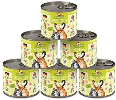 GranataPet DeliCatessen Fasan & Kaninchen, Nassfutter für Katzen, Katzenfutter für Feinschmecker, Futter ohne Getreide & ohne Zuckerzusätze, 6 x 200 g